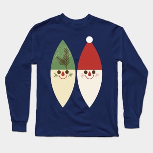 Christmas Elf and Santa Long Sleeve T-Shirt